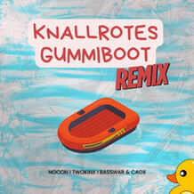 Knallrotes Gummiboot